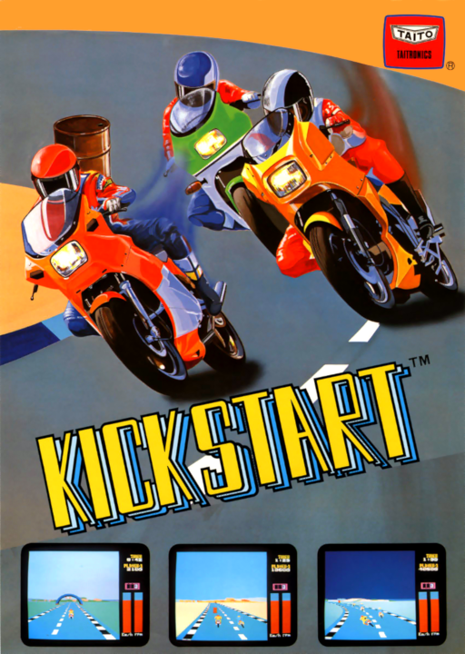 Kick Start - Wheelie King Arcade Game Cover